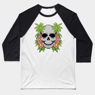 hawaiian skull flower Baseball T-Shirt